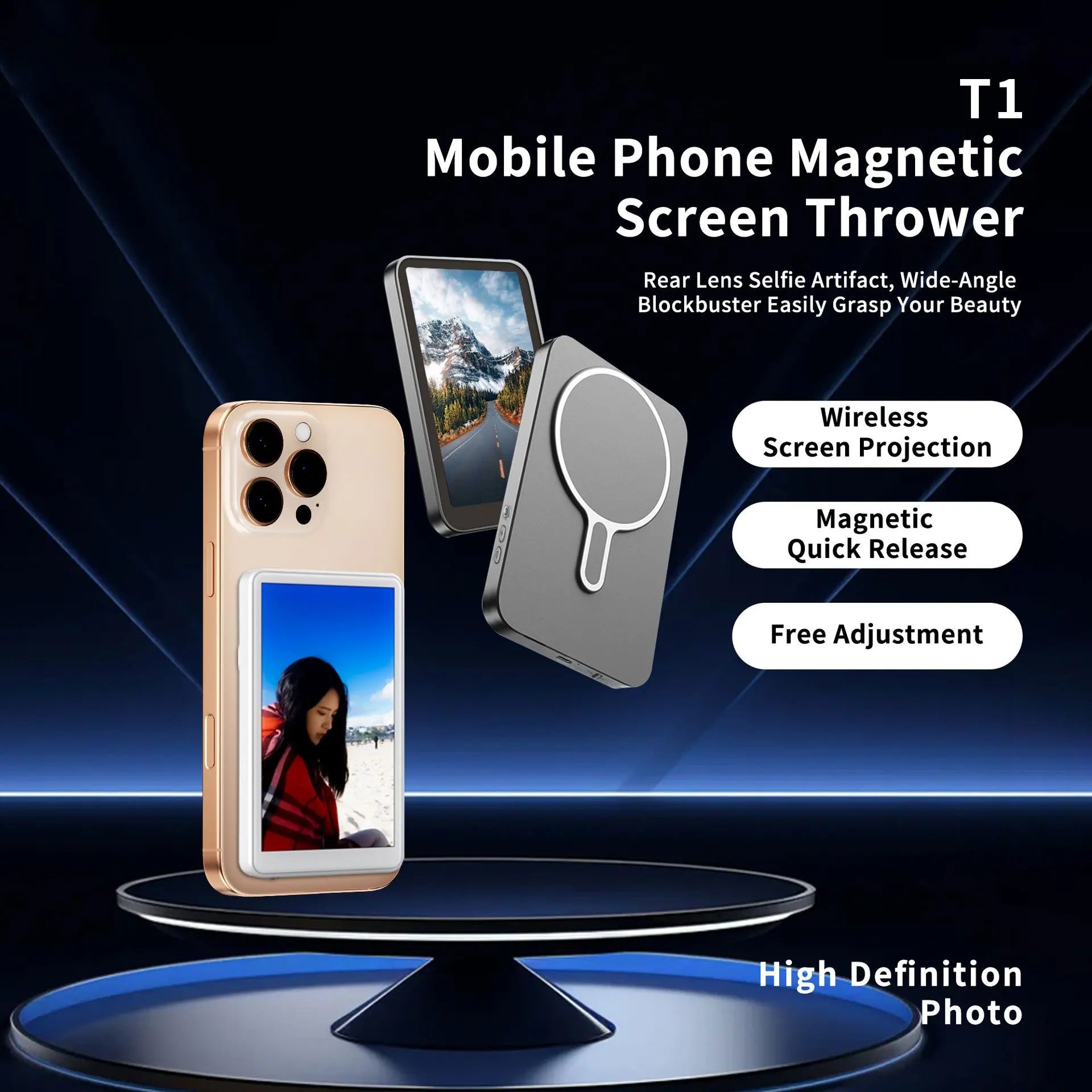 Monitor Trasero Magnético para Cámara de Celular