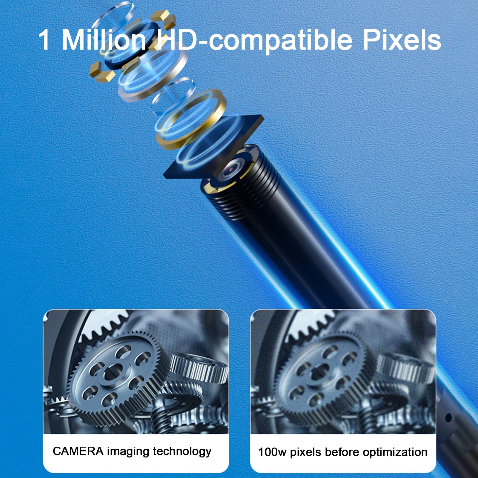 Cámara Endoscópica para Motor de Carro USB/Type-C con 6 Luces LED