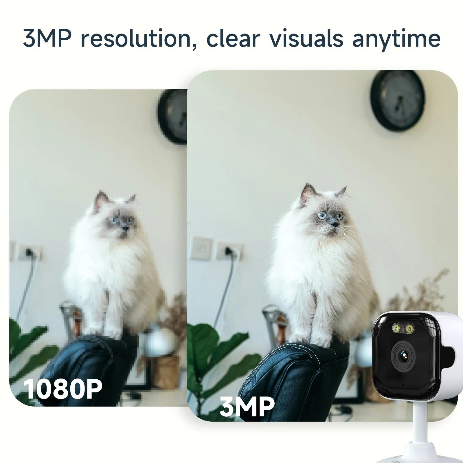 CAMARA DE SEGURIDAD WIFI INTELIGENTES PARA VENTANAS ALTA DEFINICION 3MP