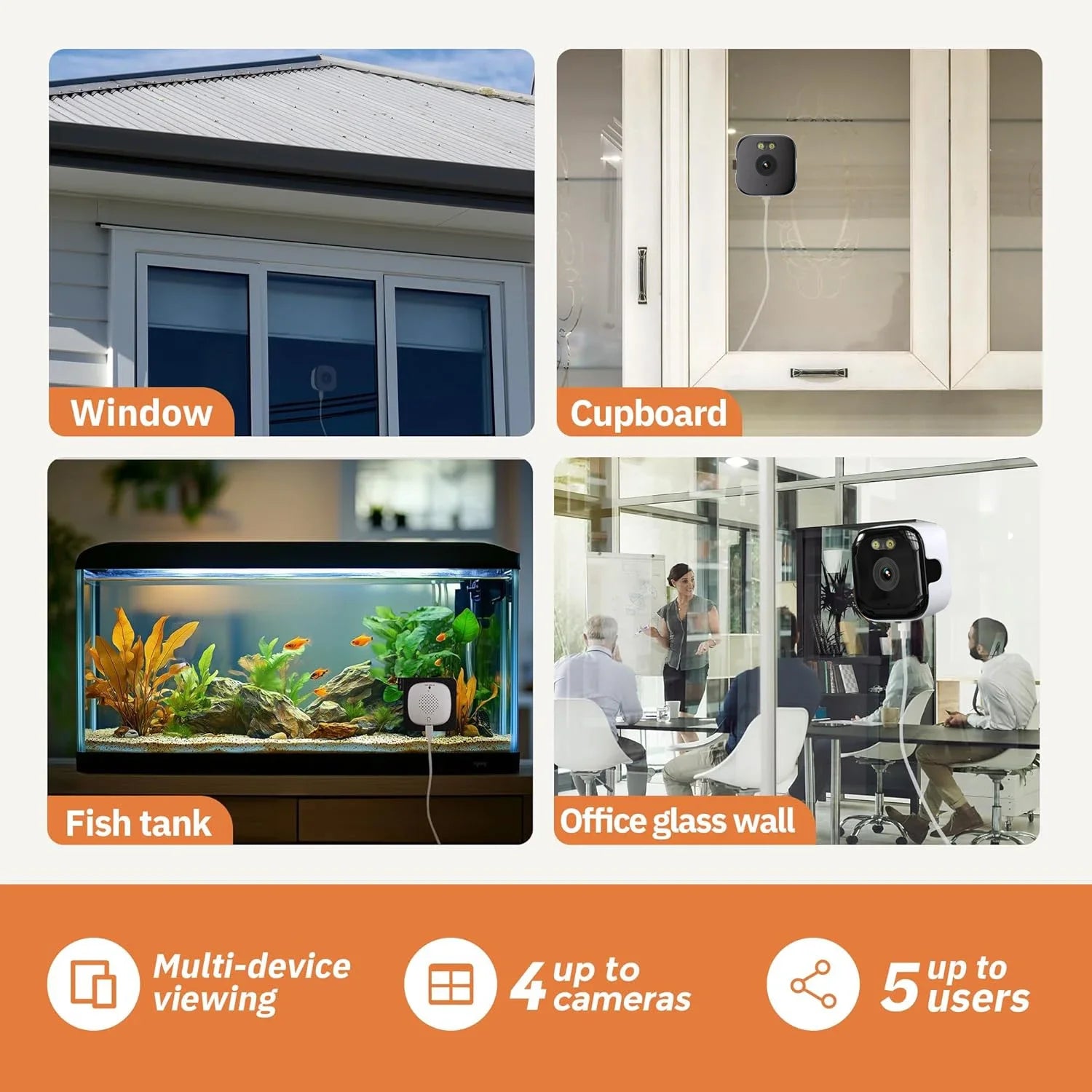 CAMARA DE SEGURIDAD WIFI INTELIGENTES PARA VENTANAS ALTA DEFINICION 3MP